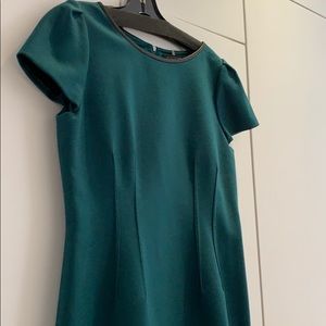 Tahari green fitted dress.